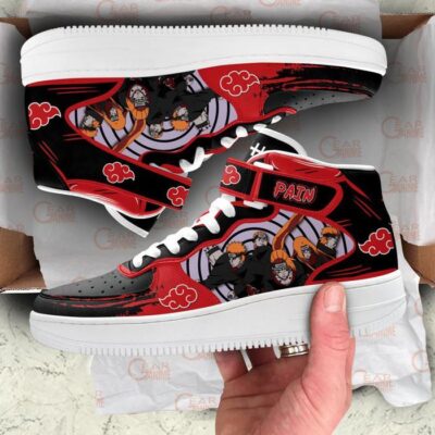 6 Paths of Pain Sneakers Air Mid Custom Anime Akatsuki Shoes 3