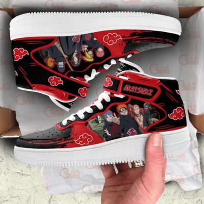 Akatsuki Team Sneakers Air Mid Custom Anime Shoes for Otaku 3
