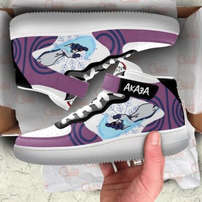 Akaza Sneakers Air Mid Custom Anime Demon Slayer Shoes for Otaku 3