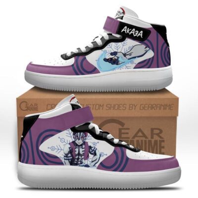 Akaza Sneakers Air Mid Custom Anime Demon Slayer Shoes for Otaku