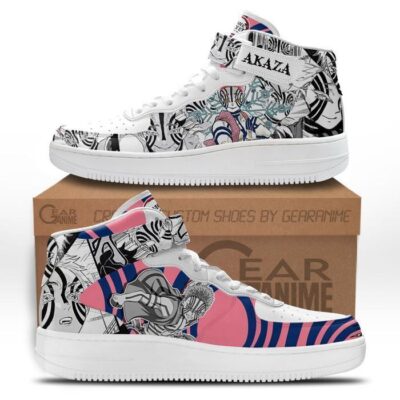 Akaza Sneakers Air Mid Demon Slayer Anime Shoes Mix Manga