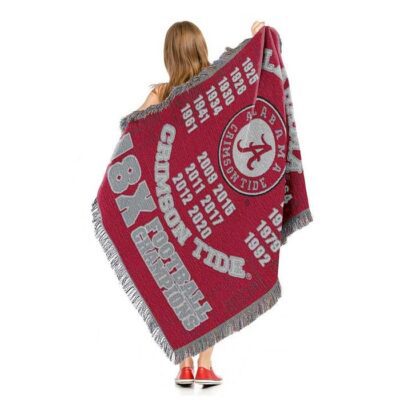 Alabama Crimson Tide Commemorative Woven Tapestry Throw Blanket 3 Alabama Crimson Tide Commemorative Woven Tapestry Throw Blanket 3