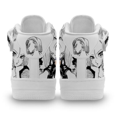 Android 18 Sneakers Air Mid Custom Dragon Ball Anime Shoes Mix Manga 2