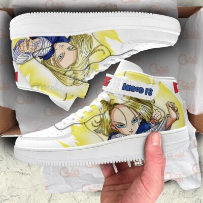 Android 18 Sneakers Air Mid Custom Dragon Ball Anime Shoes for Otaku 3 Android 18 Sneakers Air Mid Custom Dragon Ball Anime Shoes for Otaku 3