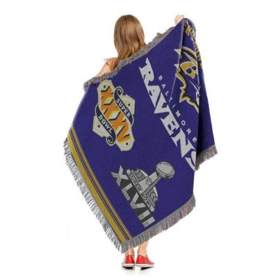 Baltimore Ravens NFL Commemorative Woven Tapestry Throw Blanket 3 Baltimore Ravens NFL Commemorative Woven Tapestry Throw Blanket 3
