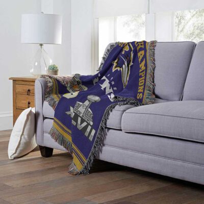Baltimore Ravens NFL Commemorative Woven Tapestry Throw Blanket 4 Baltimore Ravens NFL Commemorative Woven Tapestry Throw Blanket 4