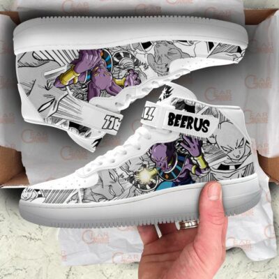 Beerus Sneakers Air Mid Custom Dragon Ball Anime Shoes Mix Manga 3