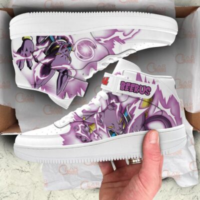 Beerus Sneakers Air Mid Custom Dragon Ball Anime Shoes for Otaku 3