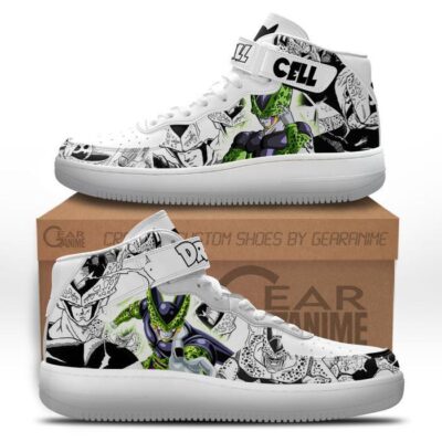 Cell Sneakers Air Mid Custom Dragon Ball Anime Shoes Mix Manga