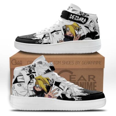 Deidara Sneakers Air Mid Custom Akatsuki Anime Shoes Mix Manga