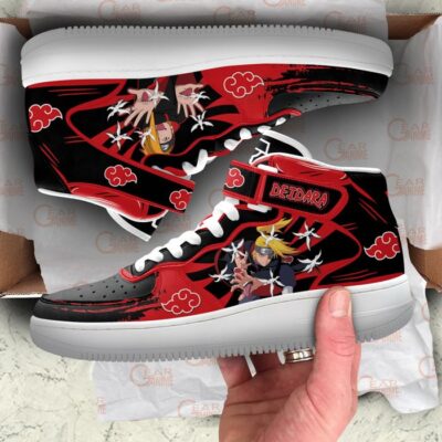 Deidara Sneakers Air Mid Custom Anime Akatsuki Shoes for Otaku 3