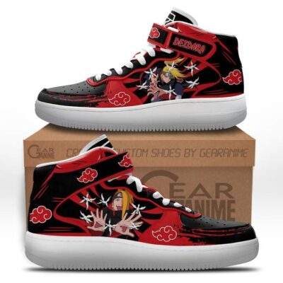 Deidara Sneakers Air Mid Custom Anime Akatsuki Shoes for Otaku