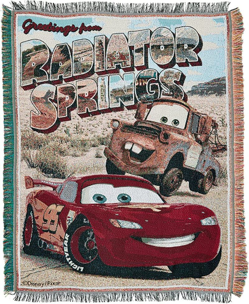 Disney-Pixar's Cars "Greetings From Radiator Springs" Woven Tapestry Throw Blanket