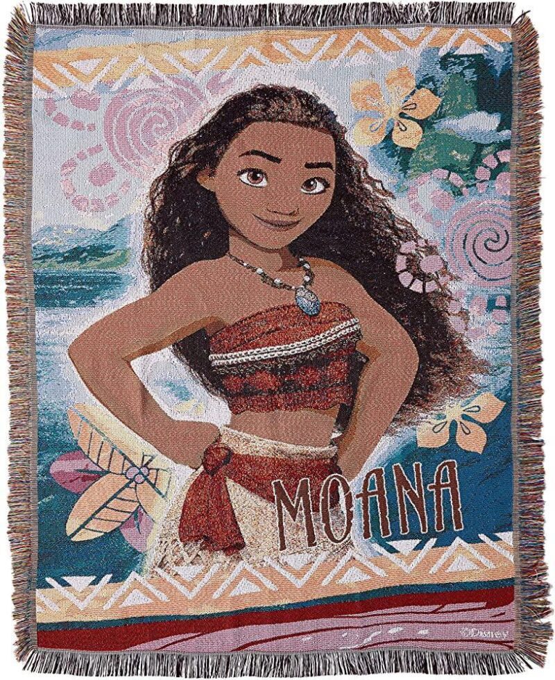 Disney's Moana "Island Girl" Woven Tapestry Throw Blanket