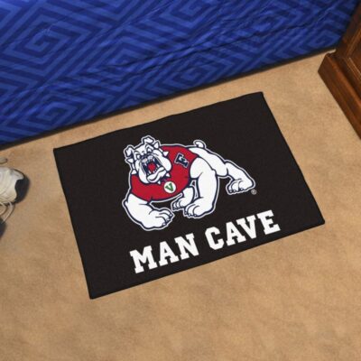 Fresno State Man Cave Starter Mat - Doormat - Welcome Mat - Black