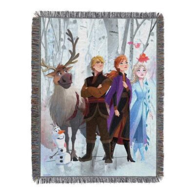 Frozen 2, Peering Out Woven Tapestry Throw Blanket