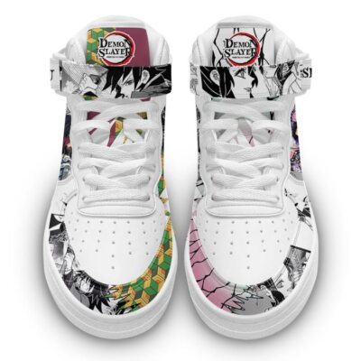 Giyu Shinobu Sneakers Air Mid Demon Slayer Anime Shoes Mix Manga 1