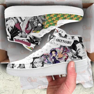 Giyu Shinobu Sneakers Air Mid Demon Slayer Anime Shoes Mix Manga 3
