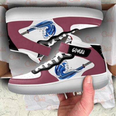 Giyu Tomioka Sneakers Air Mid Custom Anime Demon Slayer Shoes 3