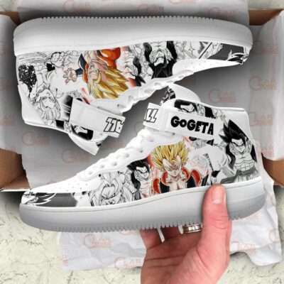Gogeta Sneakers Air Mid Custom Dragon Ball Anime Shoes Mix Manga 2