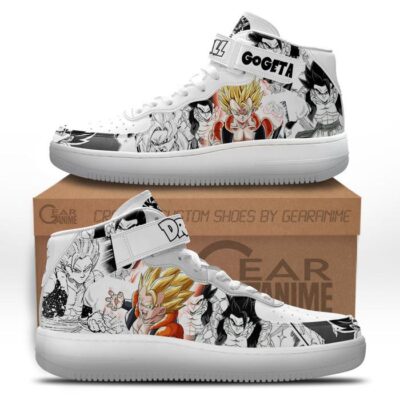 Gogeta Sneakers Air Mid Custom Dragon Ball Anime Shoes Mix Manga