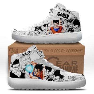 Gohan Sneakers Air Mid Custom Dragon Ball Anime Shoes Mix Manga