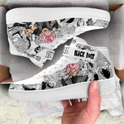Goku Black Rose Sneakers Air Mid Dragon Ball Anime Shoes Mix Manga 3