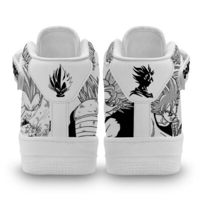 Goku Blue and Vegeta Blue Sneakers Air Mid Dragon Ball Shoes Mix Manga 2