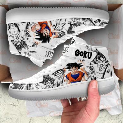 Goku Sneakers Air Mid Custom Dragon Ball Anime Shoes Mix Manga 3