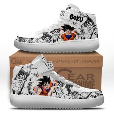 Goku Sneakers Air Mid Custom Dragon Ball Anime Shoes Mix Manga