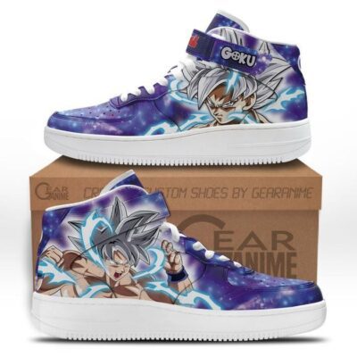 Goku Ultra Instinct Sneakers Air Mid Custom Dragon Ball Anime Shoes for Otaku