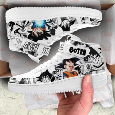 Goten Sneakers Air Mid Custom Dragon Ball Anime Shoes Mix Manga 3