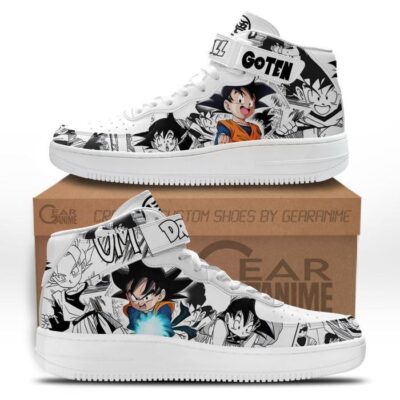Goten Sneakers Air Mid Custom Dragon Ball Anime Shoes Mix Manga