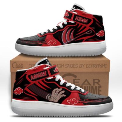 Hidan and KaKuzu Sneakers Air Mid Custom Anime Akatsuki Shoes for Otaku