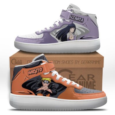 Hinata Hyuga and Nrt Uzumaki Sneakers Air Mid Custom Anime Shoes