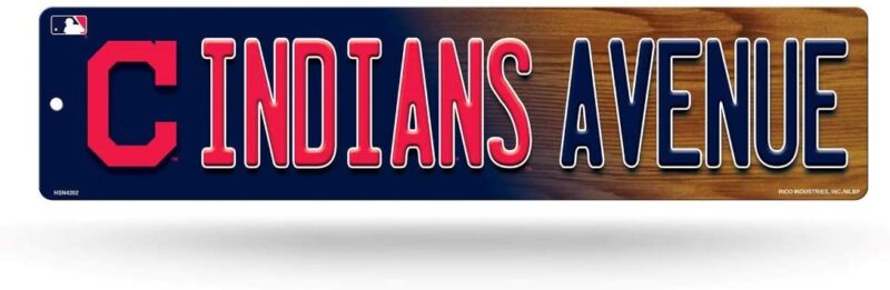 Indians Metal Street Sign