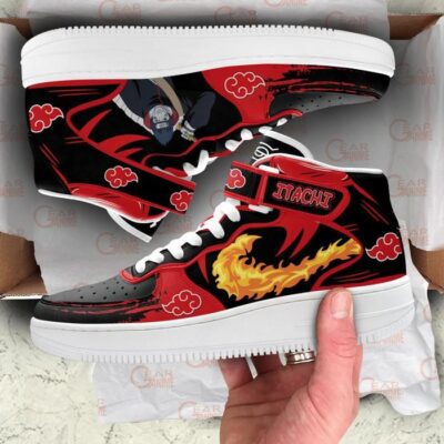 Itachi Uchiha and Kisame Sneakers Air Mid Custom Akatsuki Anime Shoes 3 Itachi Uchiha and Kisame Sneakers Air Mid Custom Akatsuki Anime Shoes 3