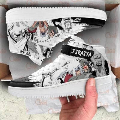 Jiraiya Sneakers Air Mid Custom Anime Shoes Mix Manga for Otaku 3