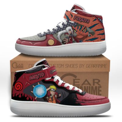 Jiraiya and Nrt Uzumaki Sneakers Air Mid Custom Anime Shoes
