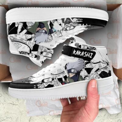 Kakashi Hatake Sneakers Air Mid Custom Anime Shoes Mix Manga for Otaku 3 Kakashi Hatake Sneakers Air Mid Custom Anime Shoes Mix Manga for Otaku 3
