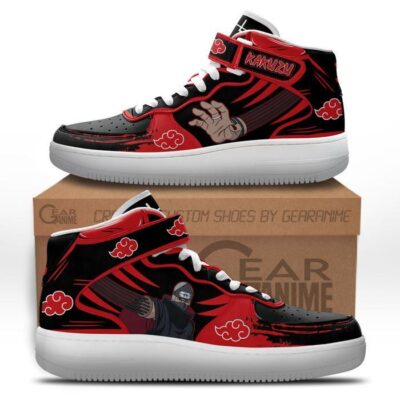 Kakuzu Sneakers Air Mid Custom Anime Akatsuki Shoes for Otaku
