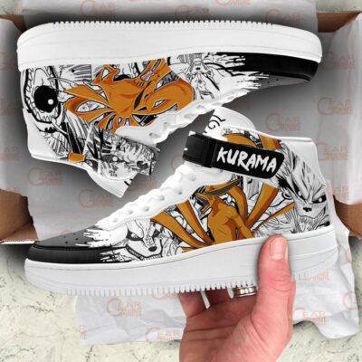 Kurama Sneakers Air Mid Custom Anime Shoes Mix Manga for Otaku 3