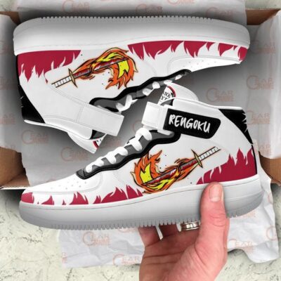 Kyojuro Rengoku Sneakers Air Mid Custom Anime Demon Slayer Shoes 3