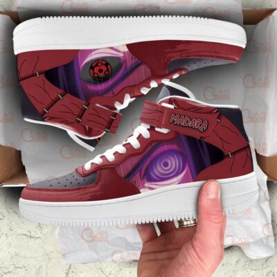 Madara Rinnegan and Sharingan Sneakers Air Mid Custom Anime Shoes 3