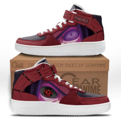 Madara Rinnegan and Sharingan Sneakers Air Mid Custom Anime Shoes