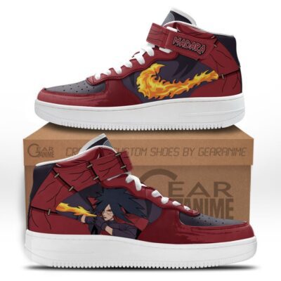 Madara Uchiha Skills Sneakers Air Mid Custom Anime Shoes