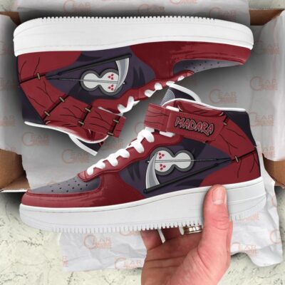 Madara Uchiha Weapon Sneakers Air Mid Custom Anime Shoes for Otaku 3