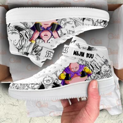Majin Buu Sneakers Air Mid Custom Dragon Ball Anime Shoes Mix Manga 3 Majin Buu Sneakers Air Mid Custom Dragon Ball Anime Shoes Mix Manga 3