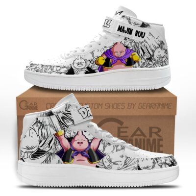 Majin Buu Sneakers Air Mid Custom Dragon Ball Anime Shoes Mix Manga