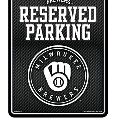Milwaukee Metal Sign Carbon Fiber Design Embossed Wall Parking Team Logo Novelty Baseball